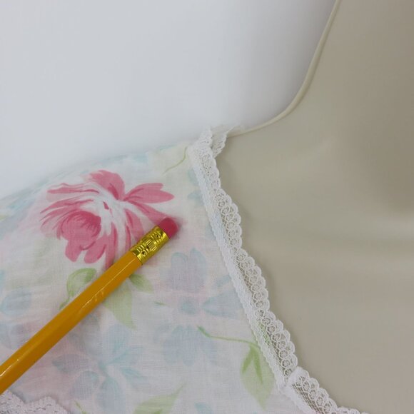 VTG Carriage Court Women XL Sleep Dress Short Sleeve Coverup Robe Pink Flowers - Picture 6 of 16